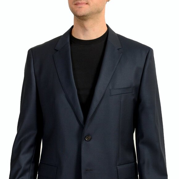 Hugo Boss Men's "The James4" 100% Wool Blue Two Button Blazer US 44R IT 54R - Picture 1 of 6